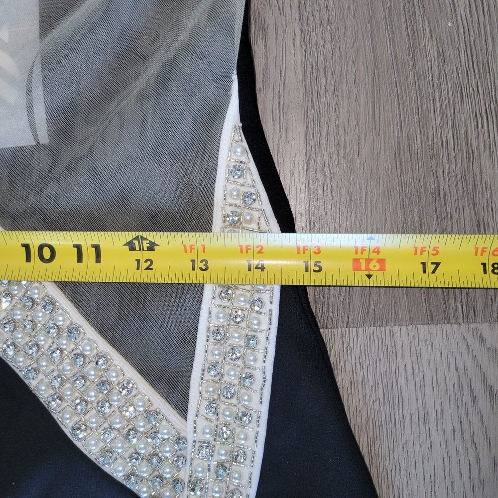 NWT Anthropologie/ Blithe LA Maxi Black Wedding Formal Embellish Dress Sz Medium - Picture 13 of 15